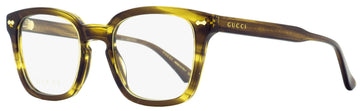 Gucci Unisex Rectangular Eyeglasses GG0184O 010 Brown Melange 50mm