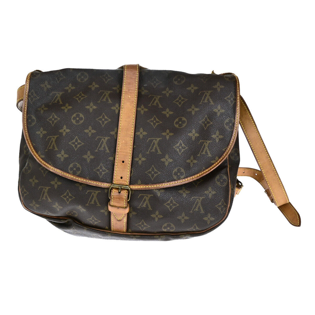 Louis Vuitton Saumur 35  Canvas Shoulder Bag