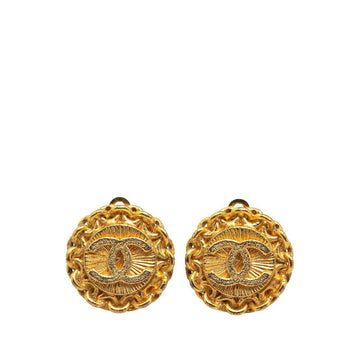 Chanel  Coco Mark Earrings Gold