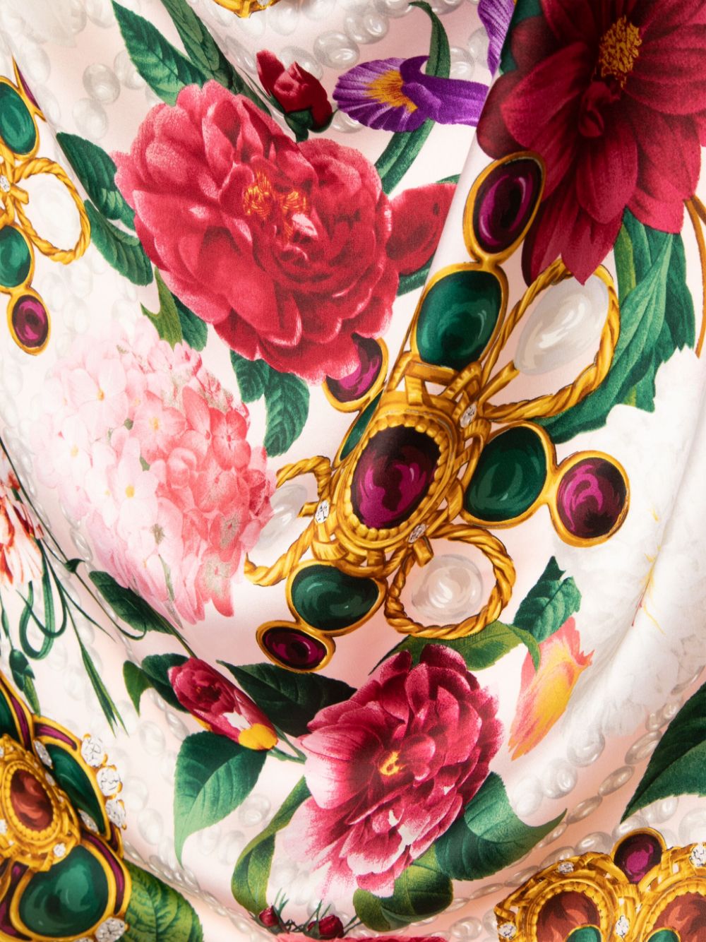 Top Quality Chanel Camellia Pearl silk scarf