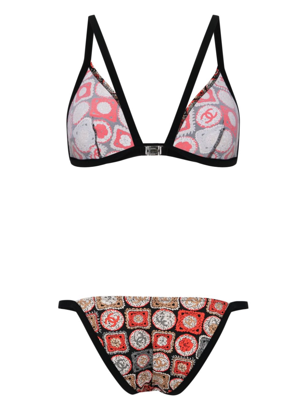 Top Quality Chanel CC Print Triangle Bikini