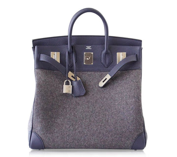 HermÃÂ¨s Birkin 40 HAC Gris Wool Blue Togo PHW Bag