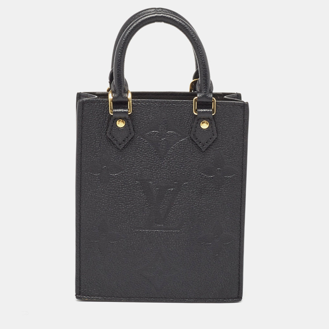 Louis Vuitton Black Monogram Empreinte Leather Petit Sac Plat Bag