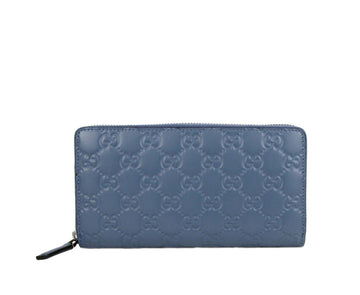 Gucci Women's Periwinkle Leather Zip Around Wallet