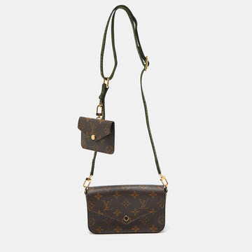 Louis Vuitton Khaki Monogram Canvas F&eacute;licie Strap & Go Bag