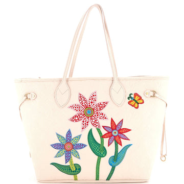 Neverfull NM Tote Yayoi Kusama Flowers Monogram Empreinte Leather MM
