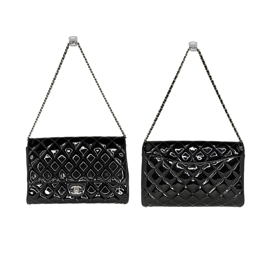 Chanel bags Black  Leather New Clutch With Chain CWC