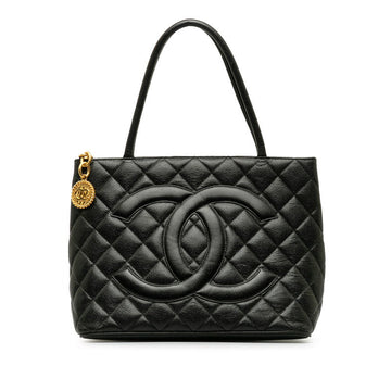 Chanel   Cocono mark Tooth Bag Handbag Black Caviar   Chanel