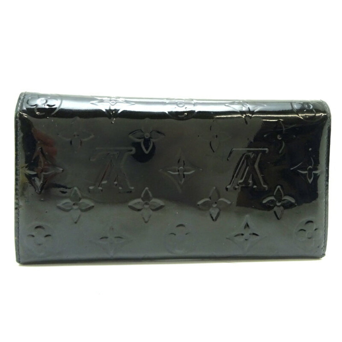 Louis Vuitton  Noir Magnétique Monogram Vernis Long Wallet (Bi-Fold)