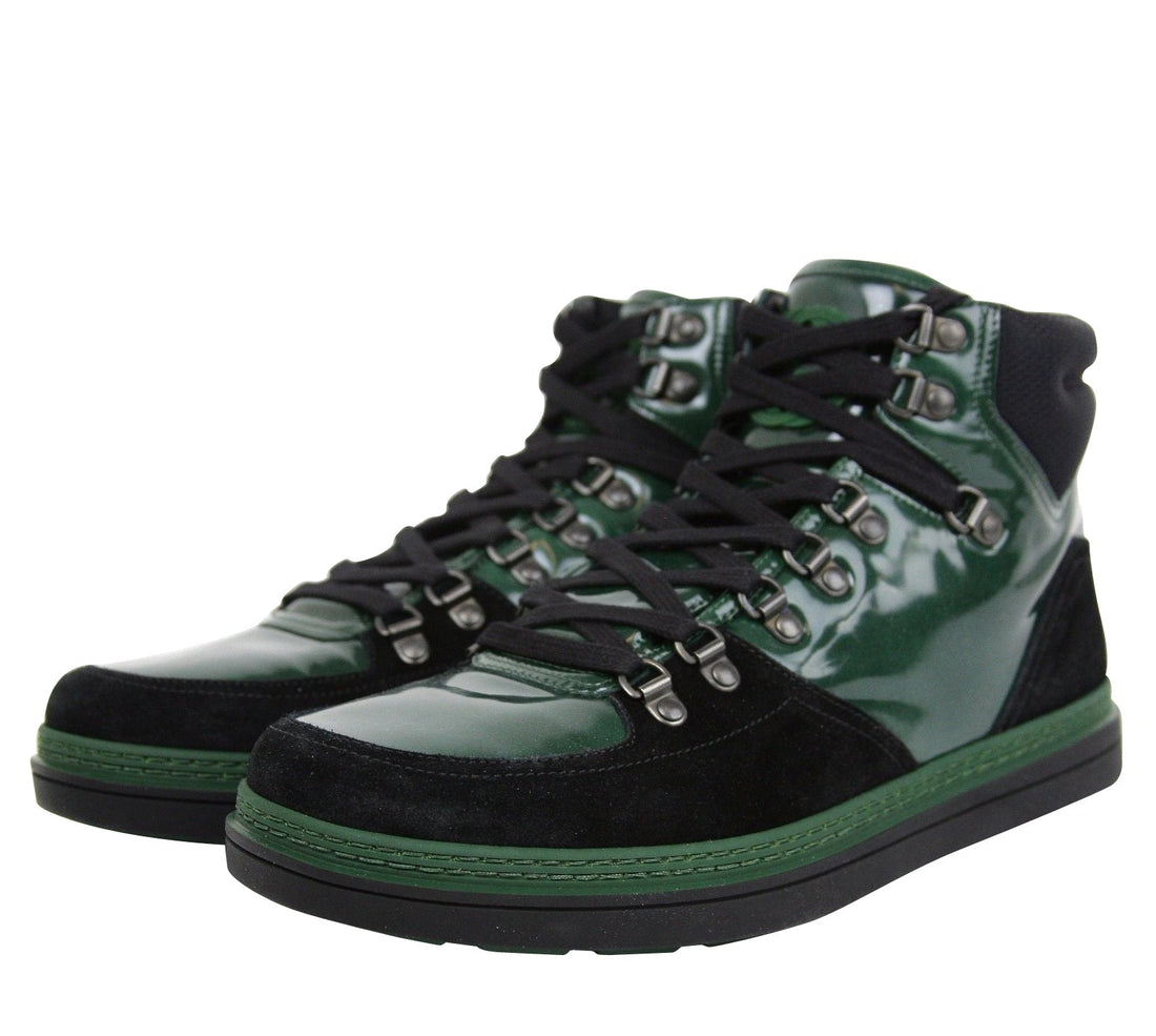 Gucci Men's Contrast Combo High top  Suede Leather Sneaker