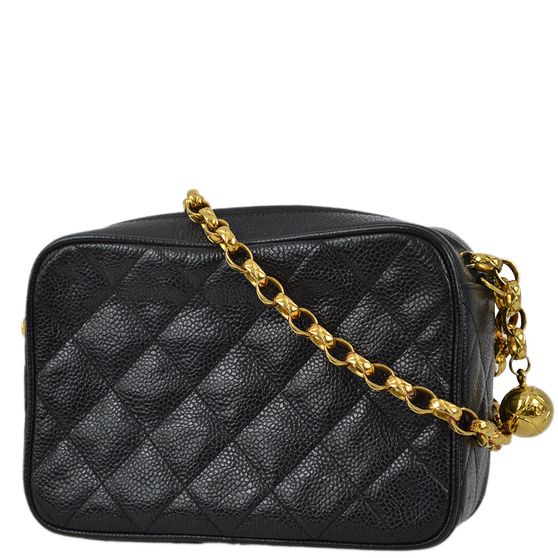 Chanel 1994-1997 Black Caviar Skin Camera Bag Mini