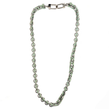 Multi Pochette Accessoires Woven Chain Strap Leather and Metal