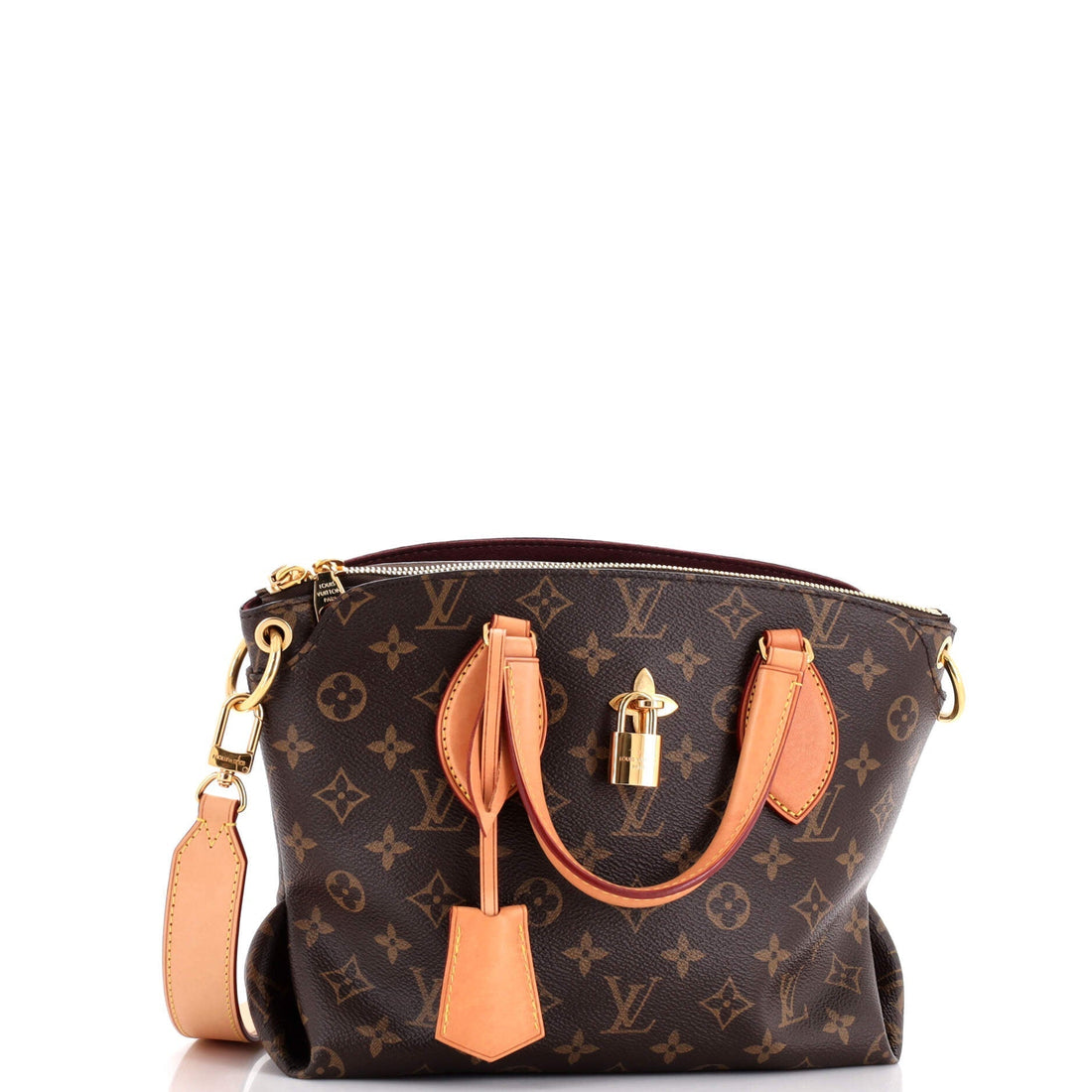 Flower Zipped Tote Monogram Canvas PM