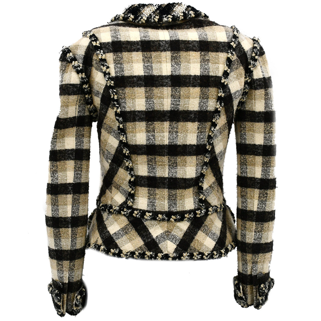 Chanel Single Breasted Jacket Beige 06A #36