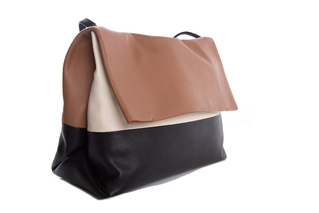 Céline Ivory, Brown & Black Leather All Soft Tote
