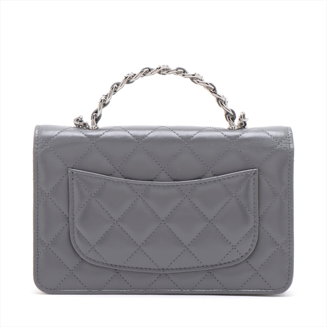 Top Quality Chanel Matrasse  2WAY Shoulder Bag Gr Silver G