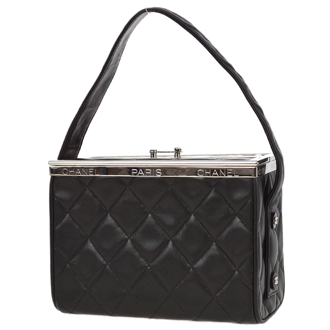 Chanel 1996-1997 Black Lambskin Handbag