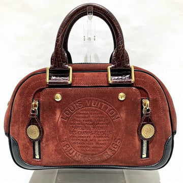 Louis Vuitton Stamp Bag  Suede Handbag