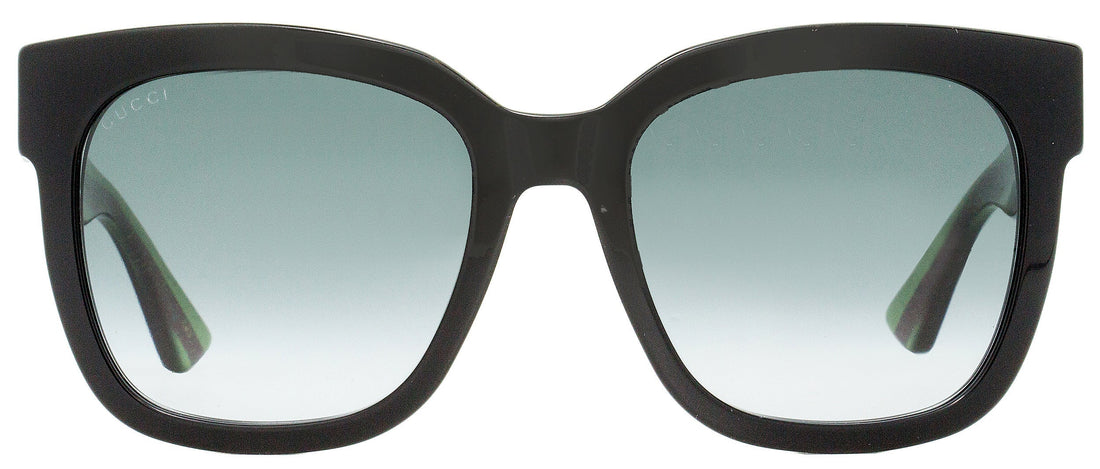 Gucci Women's Square Sunglasses GG0034SN 002 Black/Green/Red  54mm