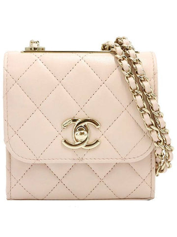 Top Quality Chanel A81633  Beige Lambskin Gold CC Logo Trendy Mini Cross Bag 31st Chanel