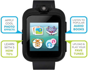 PlayZoom 2 Kids Smartwatch & Earbuds Set: Solid Black