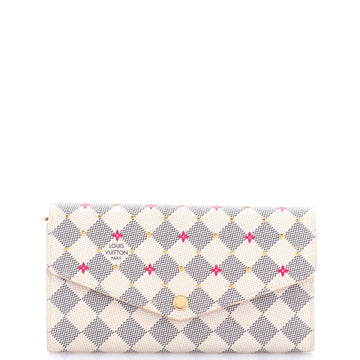Sarah Wallet NM Flower Printed Studded Damier