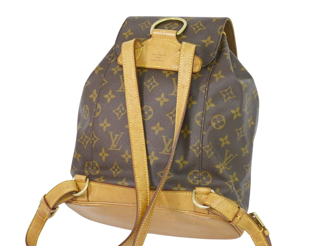 Louis Vuitton Montsouris Mm  Canvas Backpack Bag