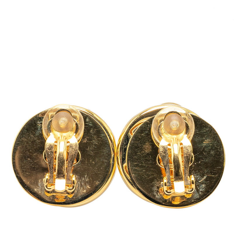 Chanel  Coco Mark Turnlock Earrings Gold Plated