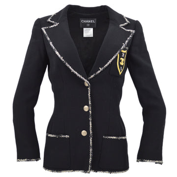 Chanel 2005 cruise emblem patch single-breasted blazer #38