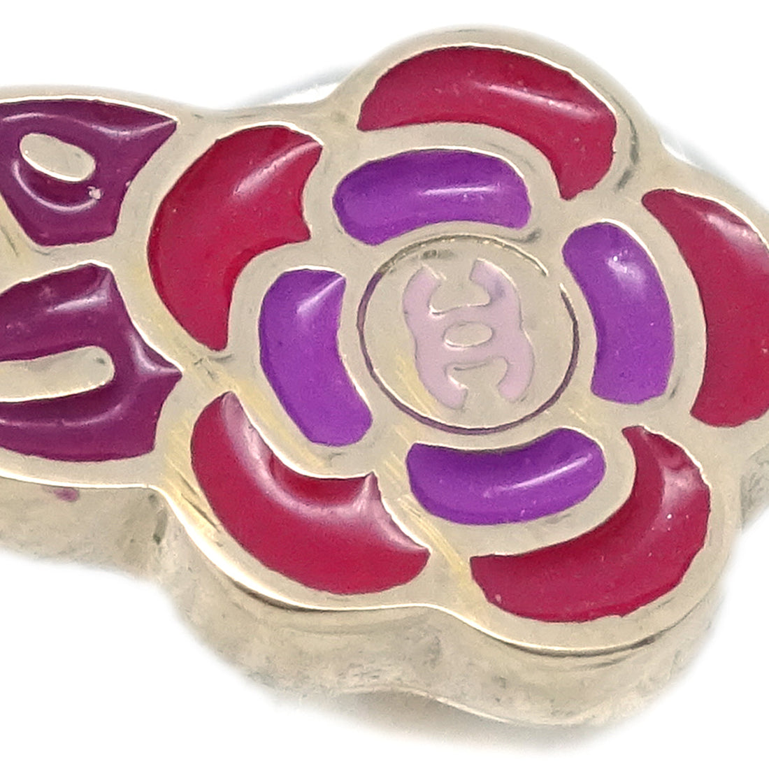 Chanel Camellia Piercing Earrings Red 05P
