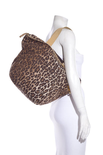 Dolce & Gabbana Canvas Leopard Tote Handbag