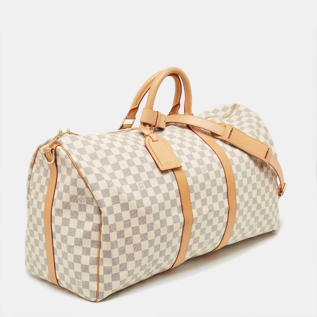 Louis Vuitton Damier Azur Canvas Keepall Bandouliere 55 Bag