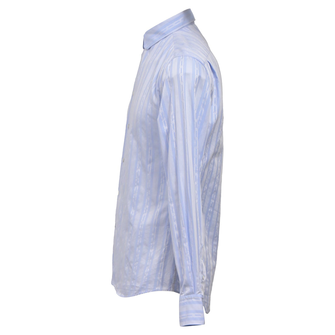 Louis Vuitton Chain Print Regular Fit Long Sleeve Shirt in Light Blue Cotton