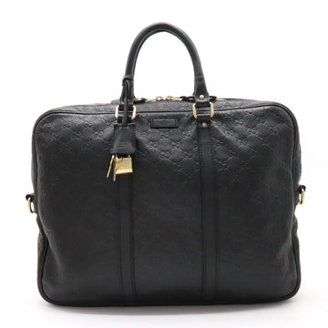 Gucci Leather Business Briefcase Black
