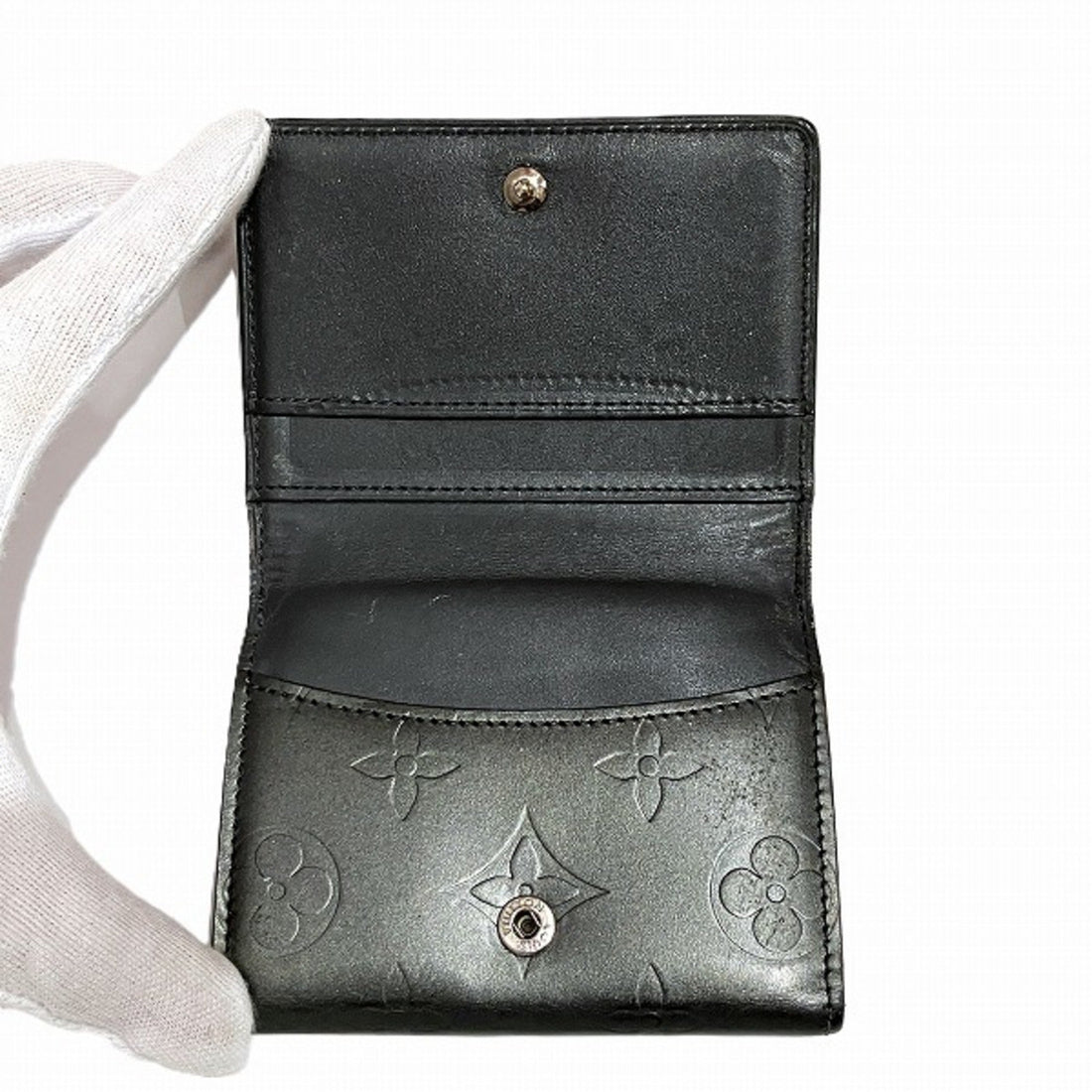 Louis Vuitton  Noir Leather Coin Purse/Coin Case