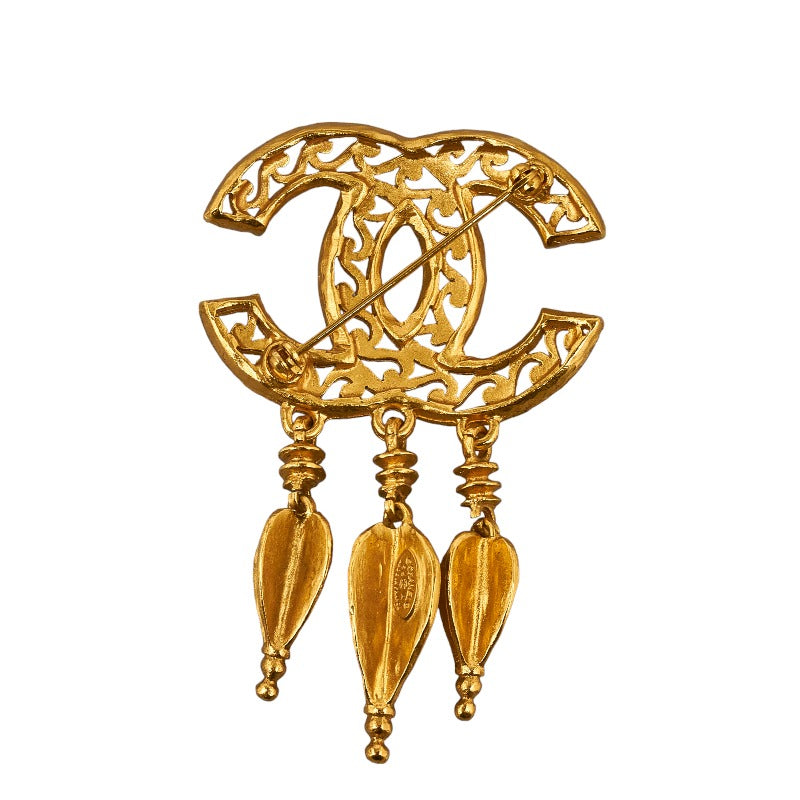 Chanel  Cocono mark Darts Brochure Gold  Ladies Chanel