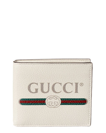 Gucci Print Leather Bifold Wallet