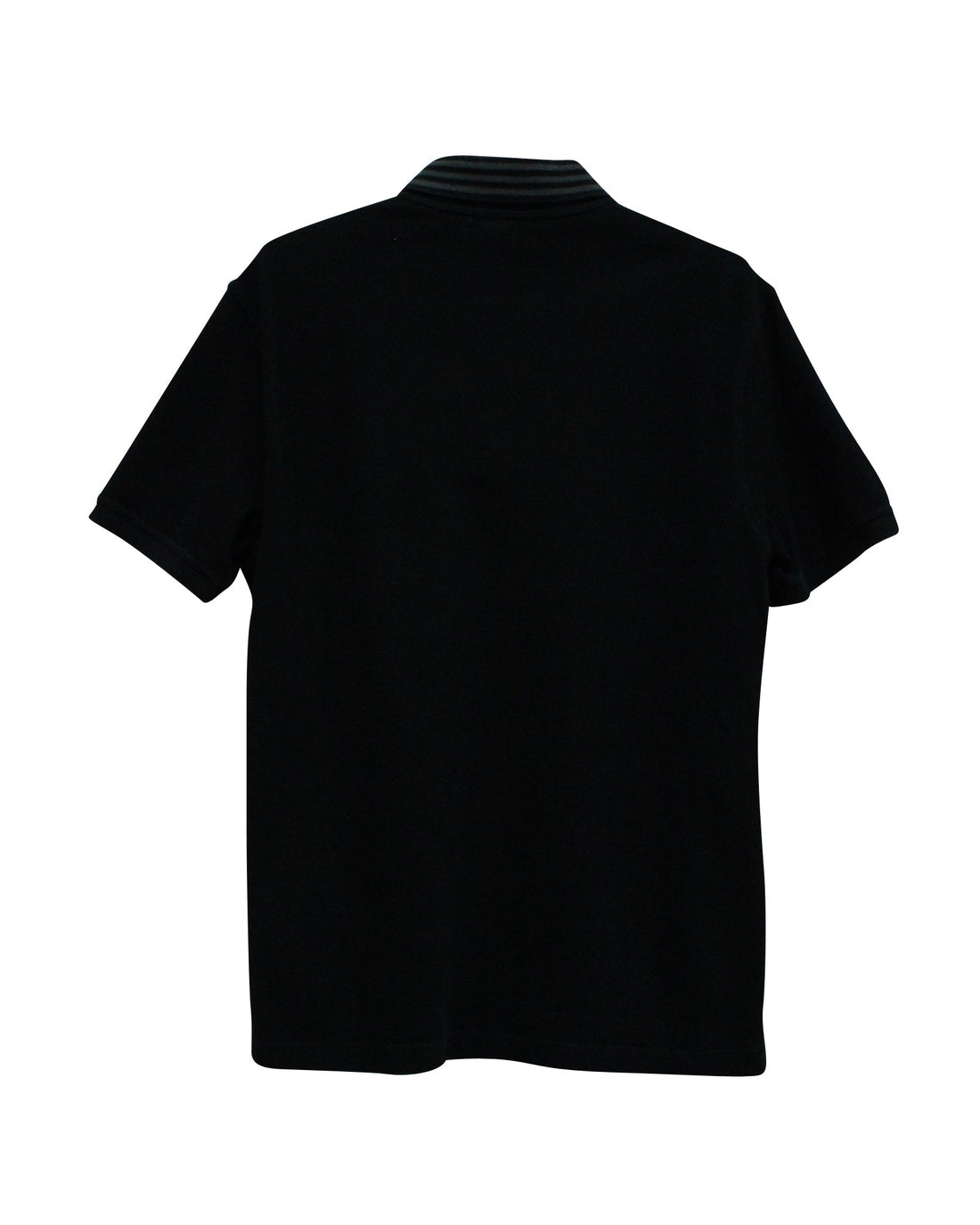 Gucci Rib Knit Trimmed Polo T-Shirt in Black Cotton