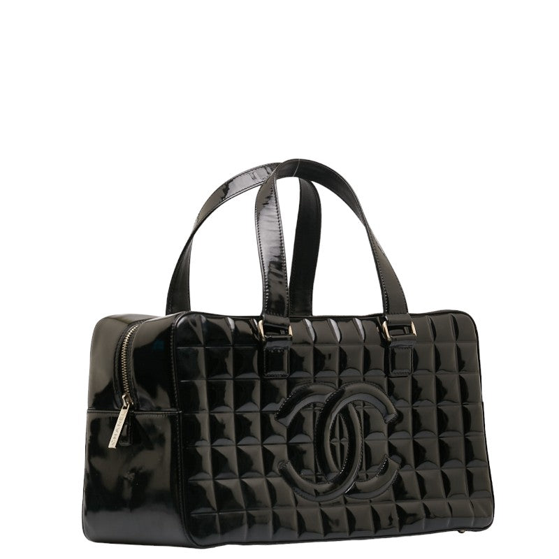 Chanel Chocolate Bar Coco Mini Boston Bag Handbag Black  Leather Leather  CHANEL