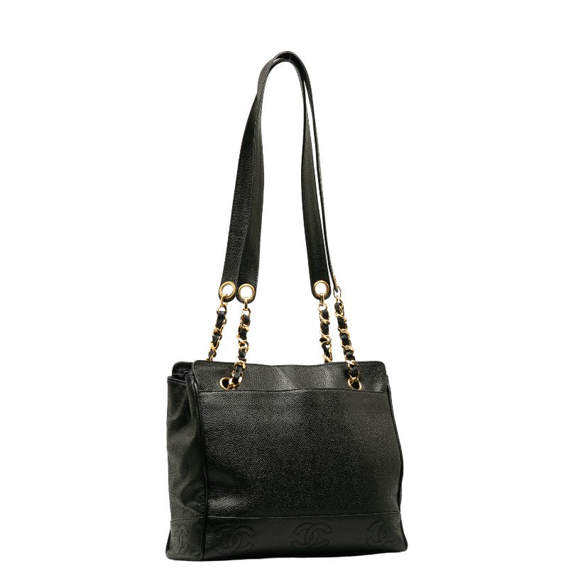 Chanel  Triple Coca-Cola Chain  Bag Black Caviar  Lady Chanel