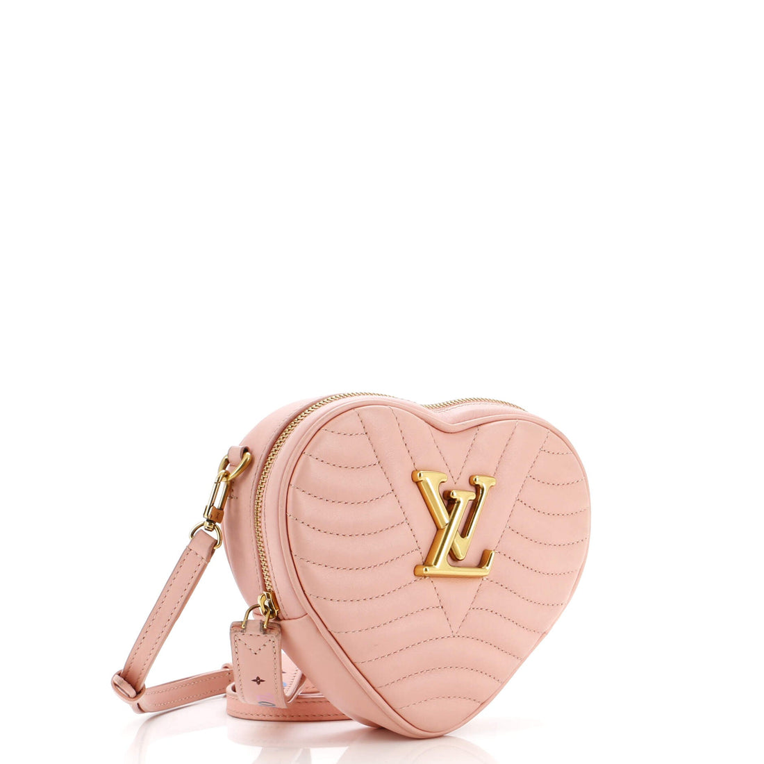 New Wave Heart Crossbody Bag Quilted Leather