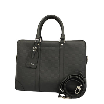 Louis Vuitton Porte Documents Voyage  Leather Handbag