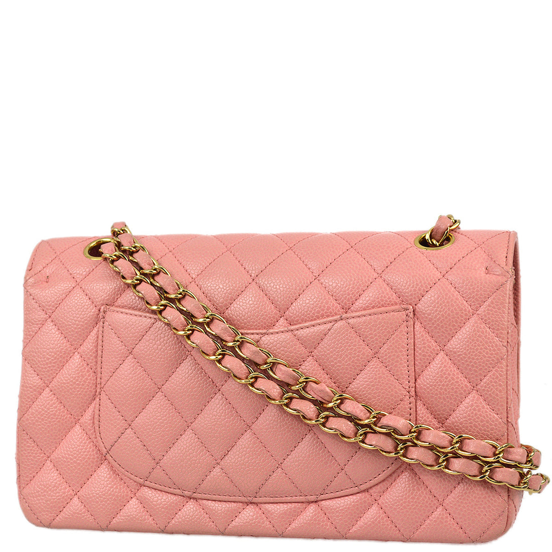 Chanel 2004-2005 Classic Double Flap Medium Pink Caviar