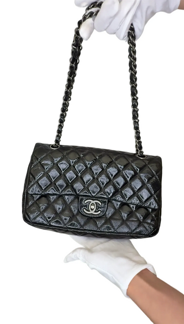 Top Quality Chanel   Jumbo Classic Single Flap Shoulder Bag - Black Shoulder Bags B24-15 B24-15