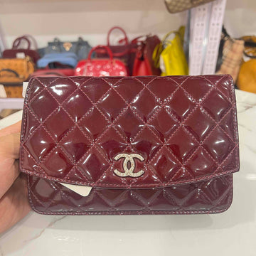 Top Quality Chanel Red  Leather Wallet on Chain WOC Quilted 2011