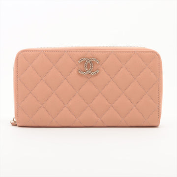 Chanel Matrasse Caviar S Round  Wallet Pink Random