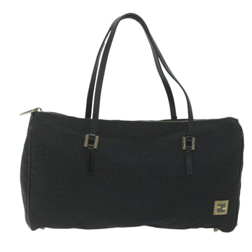 FENDI Zucchino Canvas Hand Bag Black Auth ep2594