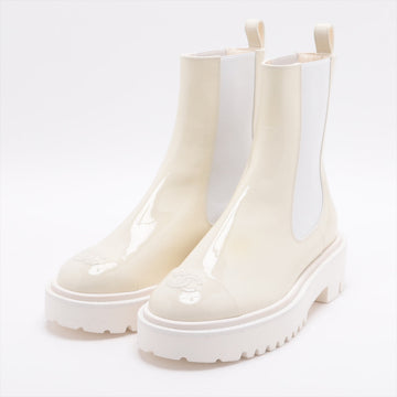 Chanel Coco 22C  Leather Sidewear 37 1/2  White G38218