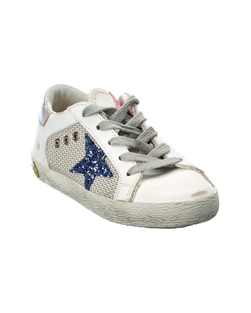 Golden Goose Superstar Leather-Trim Sneaker