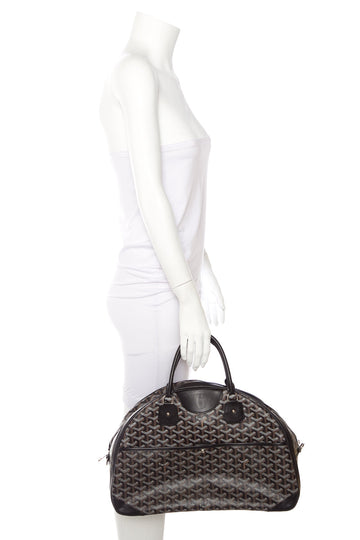 Goyard Goyardine Black St. Jeanne PM Handbag